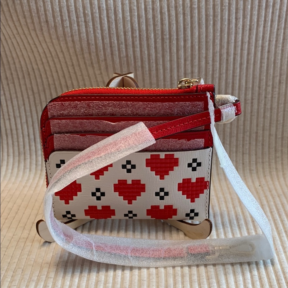 Kate Spade Red and White Heart Wallet - Picture 5 of 12